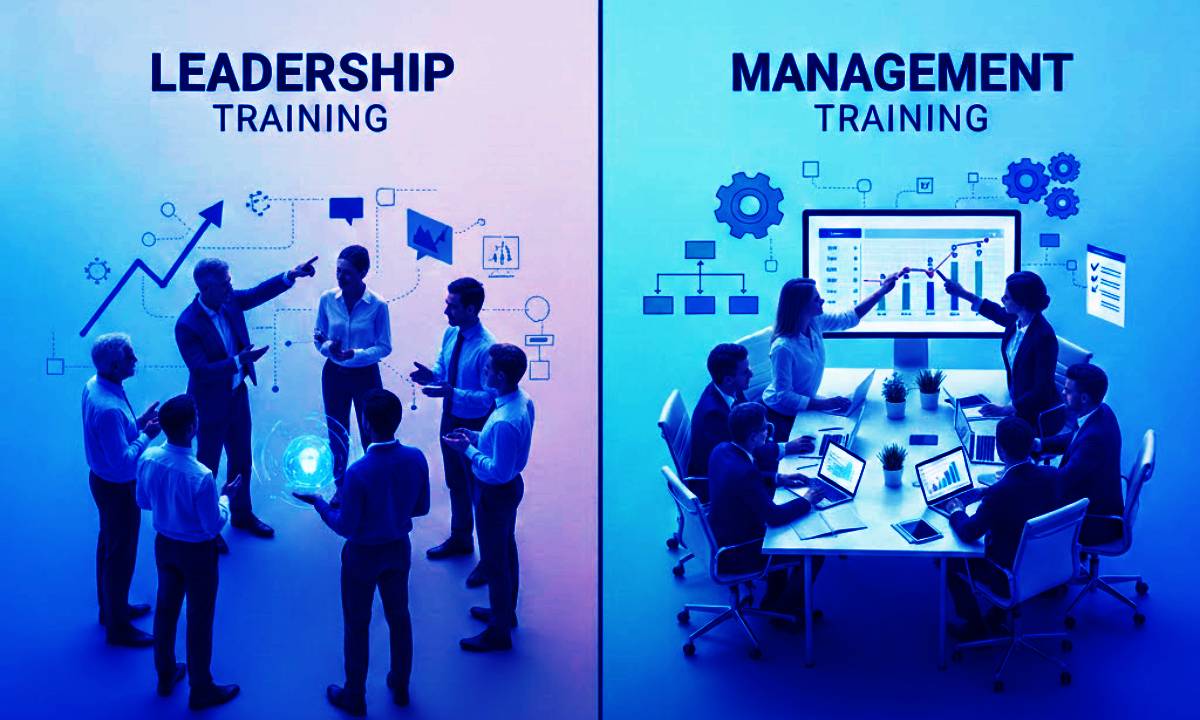 leadership training vs management training